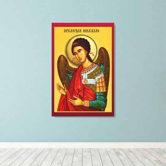 Archangel Michael Leinwanddruck (Insitu (Holzboden))
