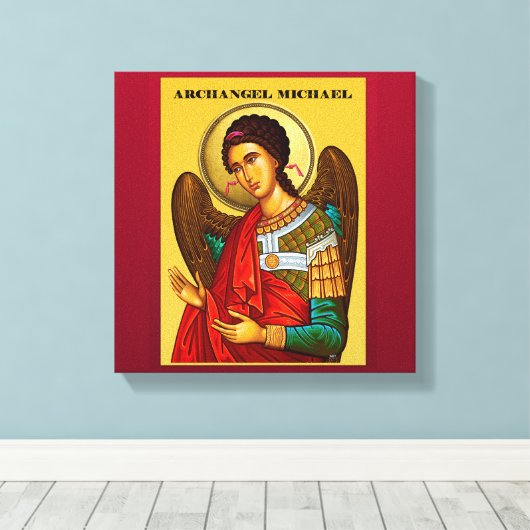 Archangel Michael Leinwanddruck (Insitu (Holzboden))