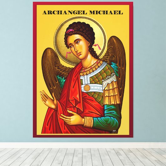Archangel Michael Leinwanddruck (Insitu (Holzboden))