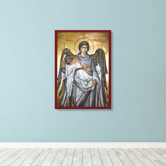 Archangel Michael Leinwanddruck (Insitu (Holzboden))