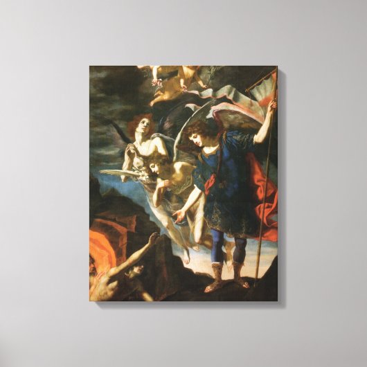 Archangel Michael liefert Soule für das Labor Leinwanddruck (Vorderseite)
