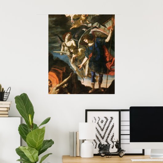 Archangel Michael liefert Soule für das Labor Poster (Heimbüro)