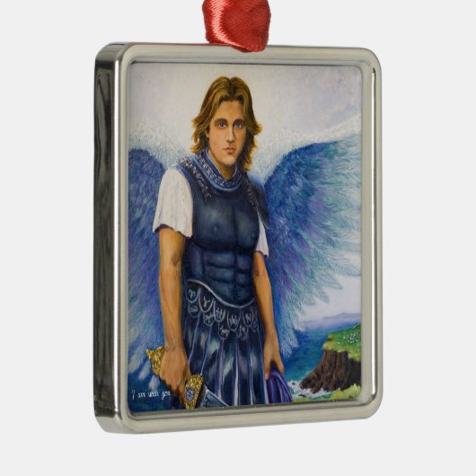 Archangel Michael Medallion "Ich bin bei dir" Ornament Aus Metall (Rechts)