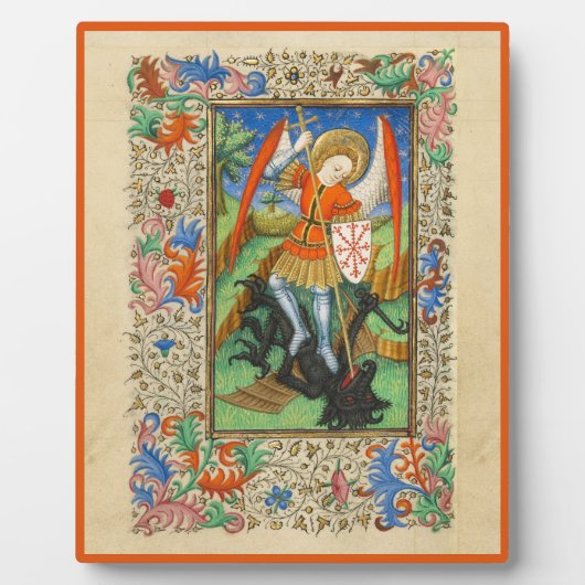 Archangel Michael Medieval Art Fotoplatte (Vorderseite)