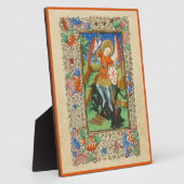 Archangel Michael Medieval Art Fotoplatte (Seite)