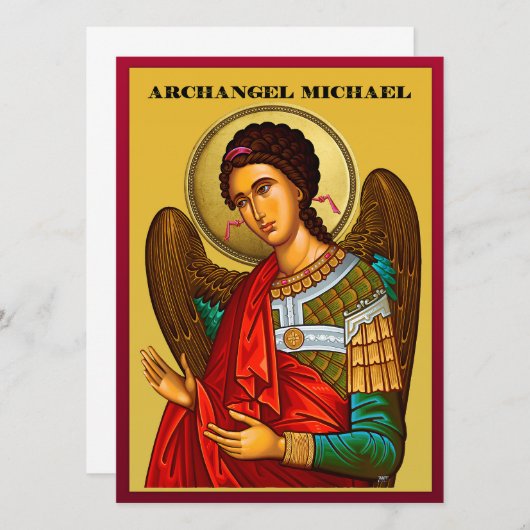 Archangel Michael Menükarte (Vorne/Hinten)