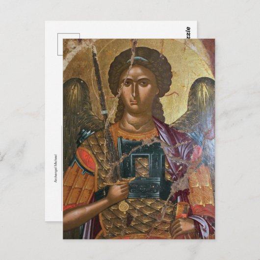 Archangel Michael Orthodox Christliches Symbol Postkarte (Vorne/Hinten)