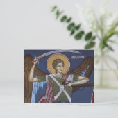 Archangel Michael Orthodox Icon Postkarte (Stehend Vorderseite)