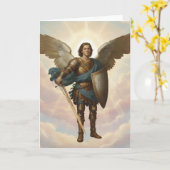 Archangel Michael Painting Angel Michael Karte (Gelbe Blume)