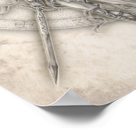 Archangel Michael Print Poster (Ecke)