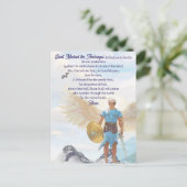 Archangel Michael Protection Courage Angel Gebet Postkarte (Stehend Vorderseite)