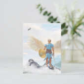 Archangel Michael Protection Courage Angel Note Postkarte (Stehend Vorderseite)