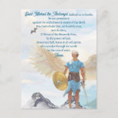 Archangel Michael Protection Courage Blue Gebet Postkarte (Vorderseite)
