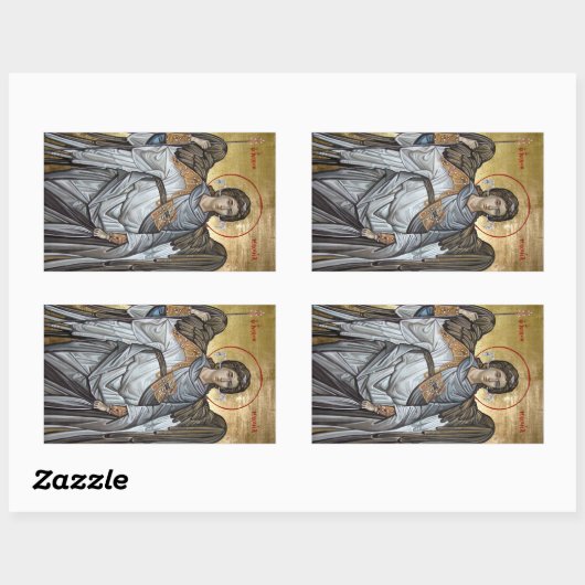 Archangel Michael Rechteckiger Aufkleber (Blatt)