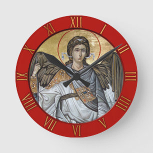 Archangel Michael Runde Wanduhr
