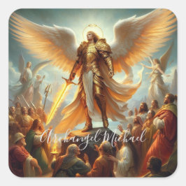 Archangel Michael Square Quadratischer Aufkleber