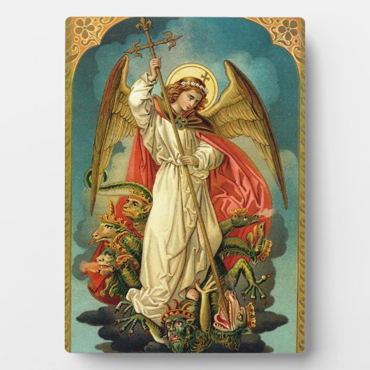 Archangel Michael Tabletop Plaque Fotoplatte (Vorderseite)