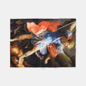 Archangel Michael tramples Satan, Guido Reni Fleecedecke (Vorderseite (Horizontal))
