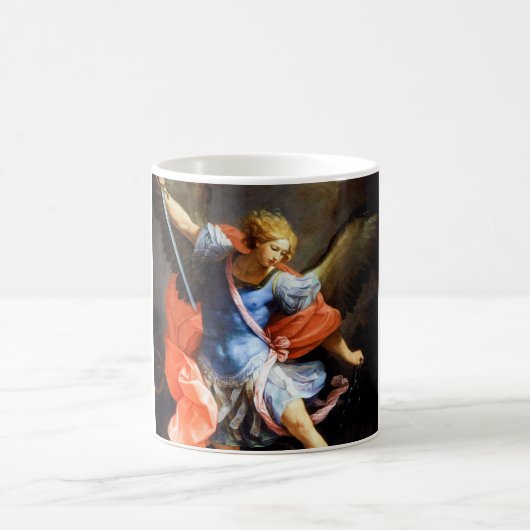 Archangel Michael tramples Satan, Guido Reni Kaffeetasse (Mittel)