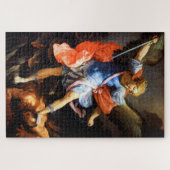 Archangel Michael tramples Satan, Guido Reni Puzzle (Horizontal)