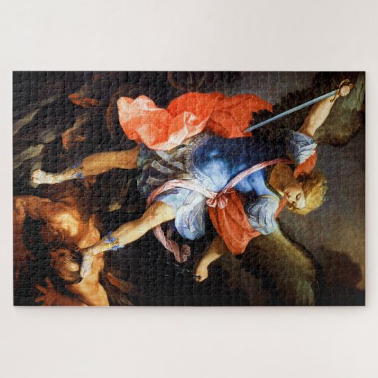 Archangel Michael tramples Satan, Guido Reni Puzzle (Horizontal)