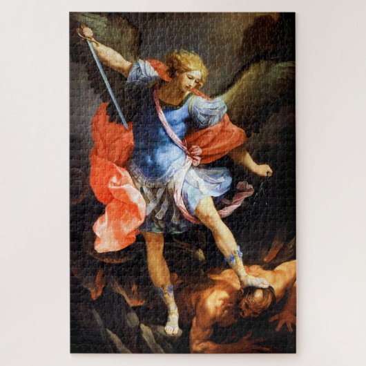 Archangel Michael tramples Satan, Guido Reni Puzzle (Vertikal)