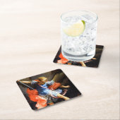 Archangel Michael tramples Satan, Guido Reni Rechteckiger Pappuntersetzer (Vor Ort)