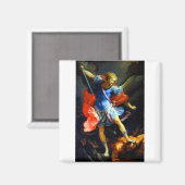 Archangel Michael tramples Satan Magnet (Vorderseite/Rückseite)