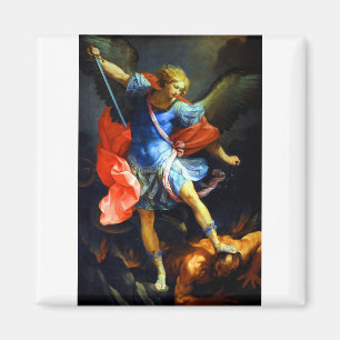 Archangel Michael tramples Satan Magnet