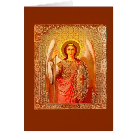 ARCHANGEL MICHAEL - VINTAGE CHRISTMAS CARD KARTE