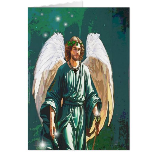 Archangel Raphael Angel Healing Art Grußkarte (Vorne)
