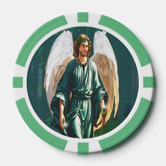 Archangel Raphael “Be Near” Healing Prayer Token Pokerchips (Vorderseite)