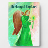 Archangel Raphael Display Plaque w/easel Fotoplatte (Vorderseite)