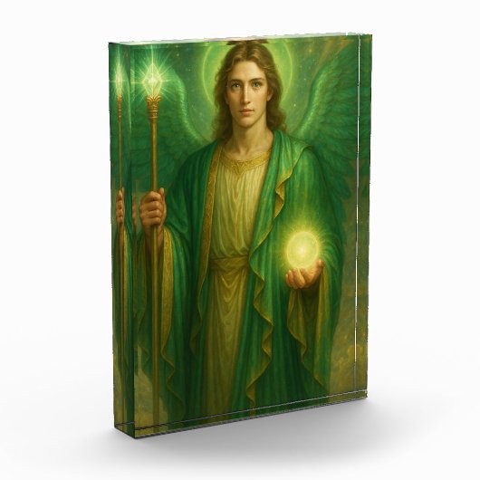 Archangel Raphael - göttlicher Heiler des Lichts Fotoblock (Links)