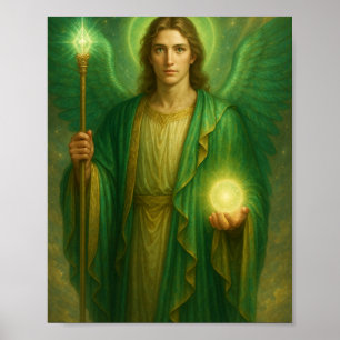 Archangel Raphael - göttlicher Heiler des Lichts Poster