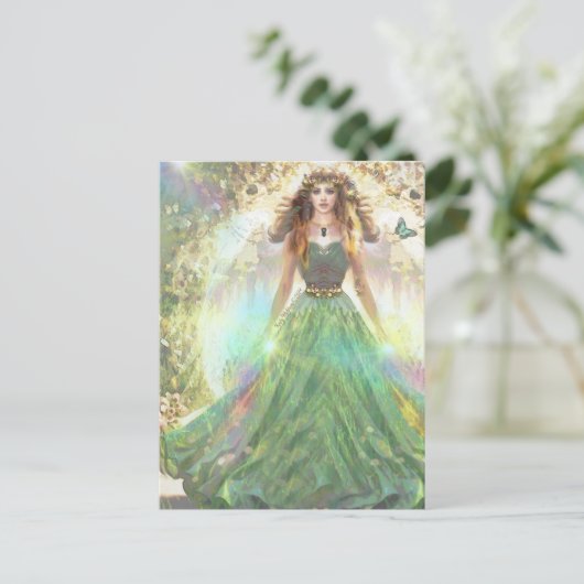 Archangel Raphael Healer Angel Goddess Healing Postkarte (Stehend Vorderseite)