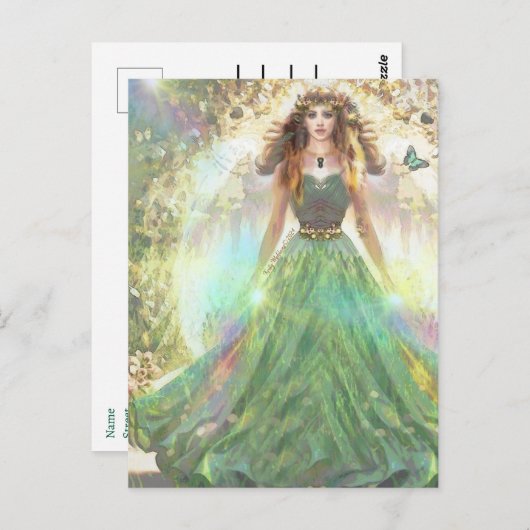 Archangel Raphael Healer Angel Goddess Healing Postkarte (Vorne/Hinten)