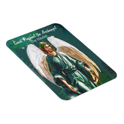 Archangel Raphael Healer Angel Heilung Saint Art Magnet (Rechte Seite)