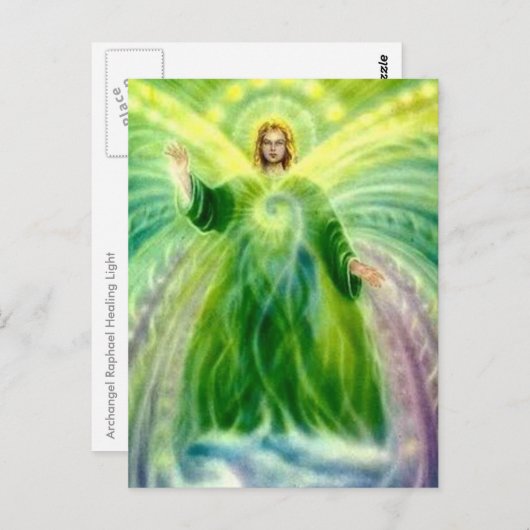 Archangel Raphael Heillicht Postkarte (Vorne/Hinten)