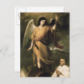 Archangel Raphael mit Bischof Domonte Postkarte (Vorne/Hinten)