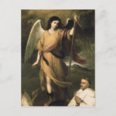 Archangel Raphael mit Bischof Domonte Postkarte (Vorderseite)