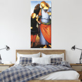 Archangel Raphael mit Tobias Leinwanddruck (Insitu (Schlafzimmer))