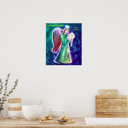 Archangel Raphael Poster (16" x 12") (Küche)