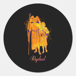 Archangel Raphael Runder Aufkleber