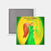 Archangel Raphael Square Magnet (Vorderseite/Rückseite)