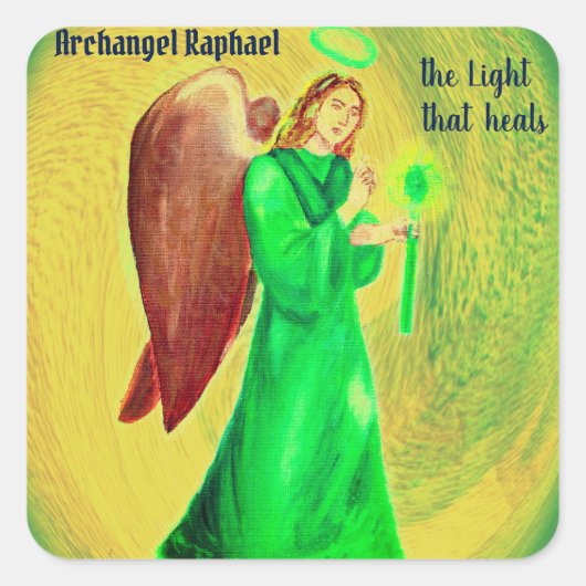 Archangel Raphael Stickers : Das heilende Licht (Vorderseite)
