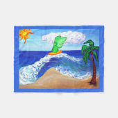 ​ Archangel Raphael Surf Art Custom Fleece Blanket (Vorderseite (Horizontal))