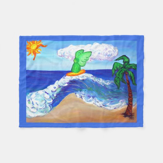 ​ Archangel Raphael Surf Art Custom Fleece Blanket (Vorderseite (Horizontal))