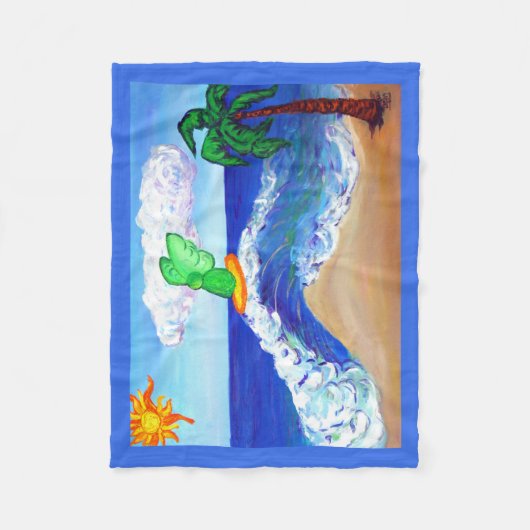 ​ Archangel Raphael Surf Art Custom Fleece Blanket (Vorderseite)