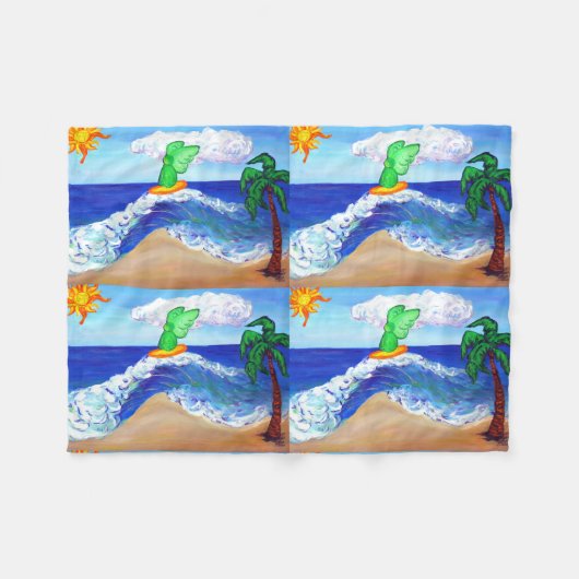 ​ Archangel Raphael Surf Art Custom Fleece Blanket (Vorderseite (Horizontal))